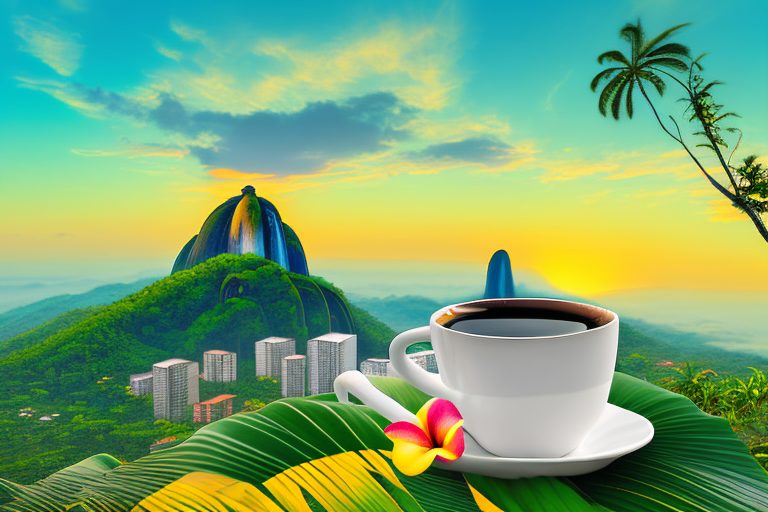 A sunrise over a picturesque brazilian landscape