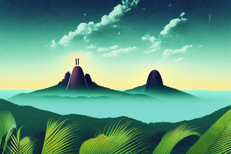 A night sky over a brazilian landscape