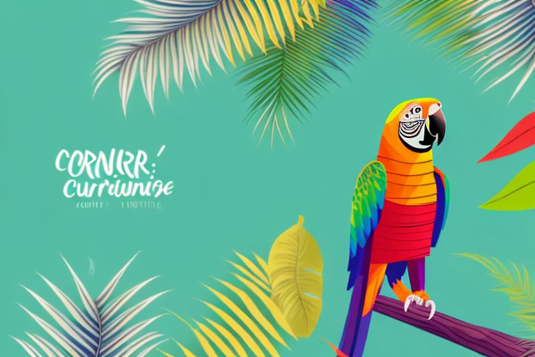 A parrot with vibrant tropical colors