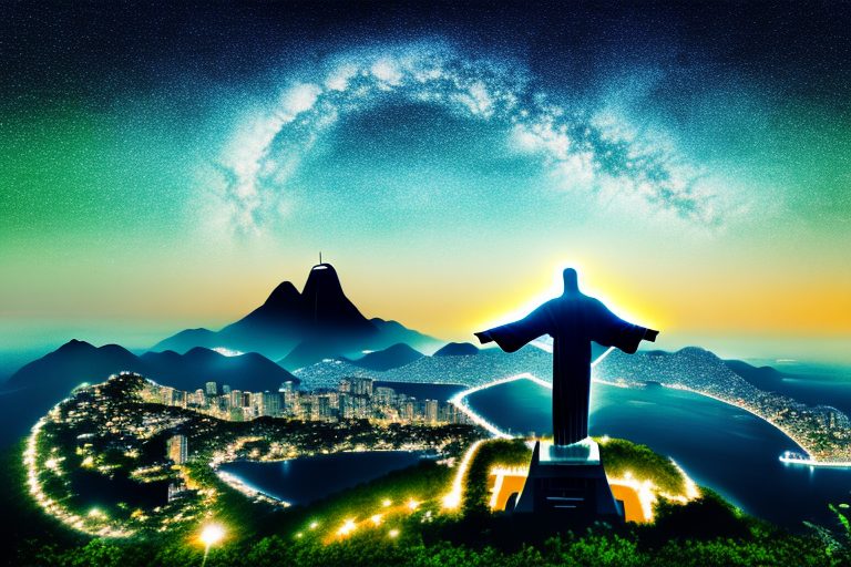 A serene brazilian landscape at nighttime