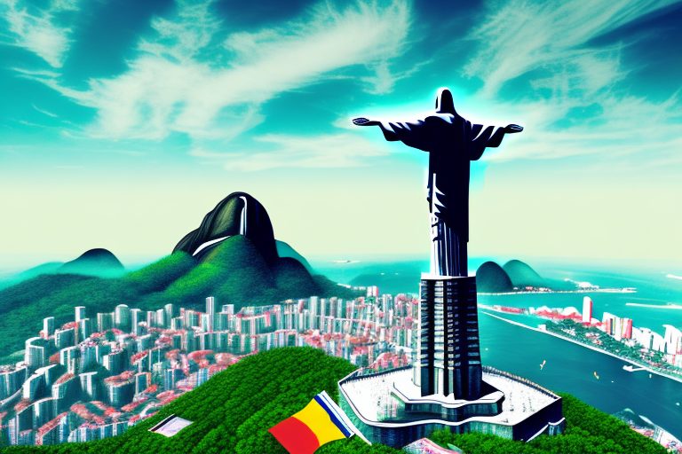 Iconic brazilian landmarks like the christ the redeemer statue and sugarloaf mountain