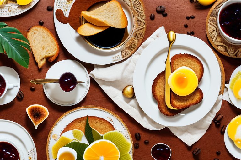 A traditional brazilian breakfast table setting