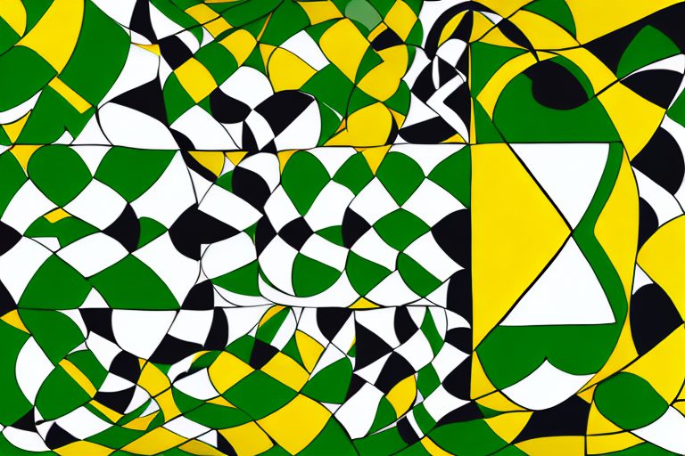 Four green and yellow (colors of the brazilian flag) check marks