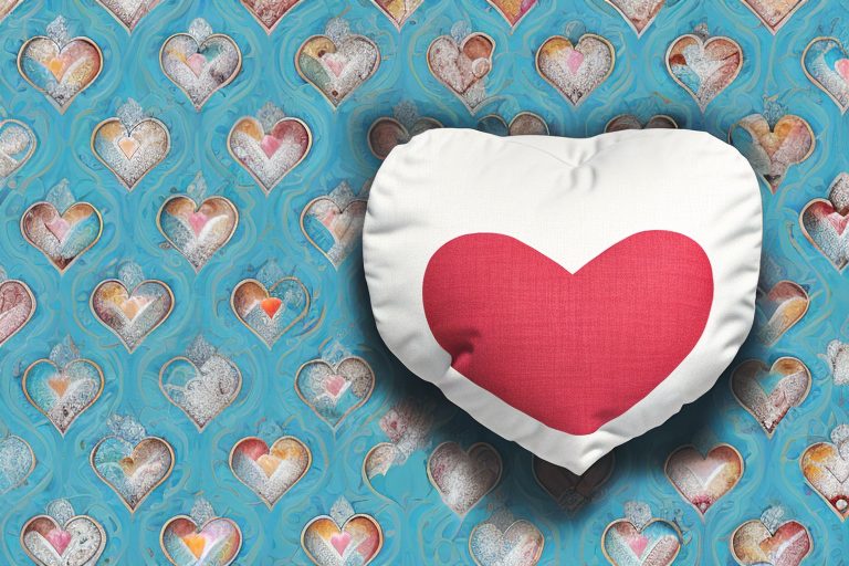 A heart-shaped cushion