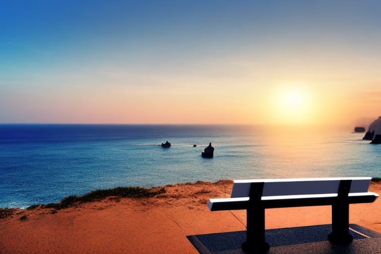 A sunset over a portuguese coastline