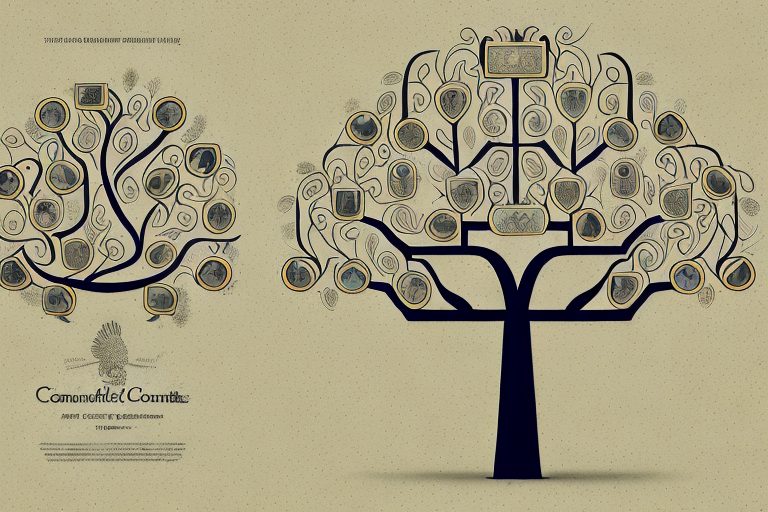 Two distinct family trees intertwined