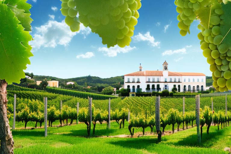 A lush portuguese vineyard