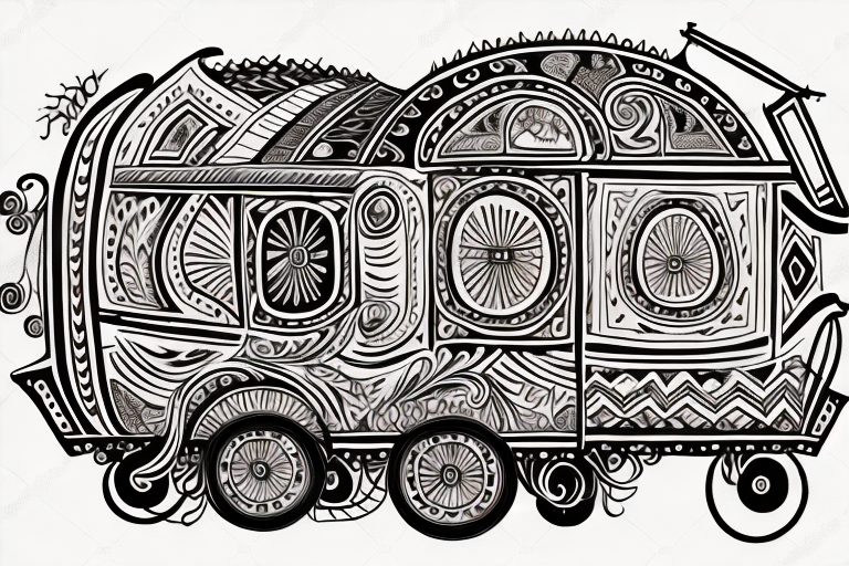 A traditional portuguese gypsy caravan