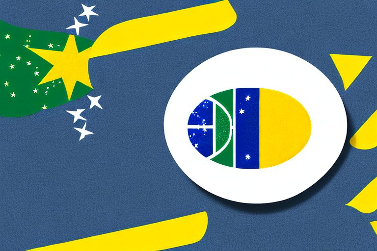 A speech bubble coming out from a brazilian flag