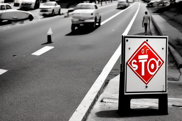 A traffic stop sign on a brazilian street