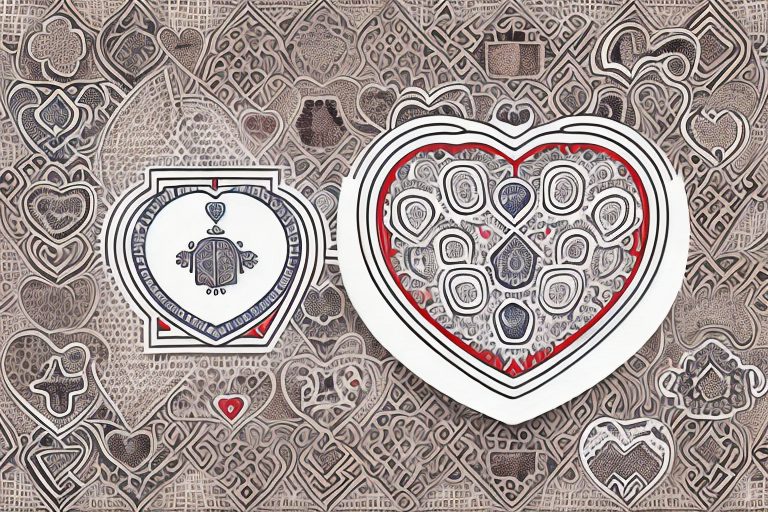 A heart-shaped object adorned with traditional portuguese patterns and motifs