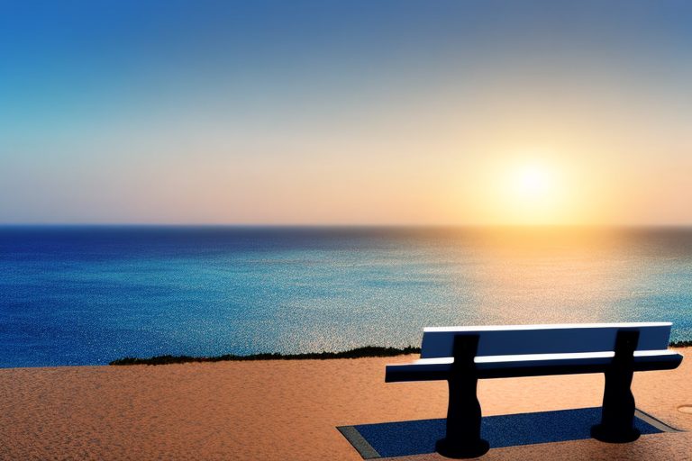 A scenic view of a portuguese coastline at sunset