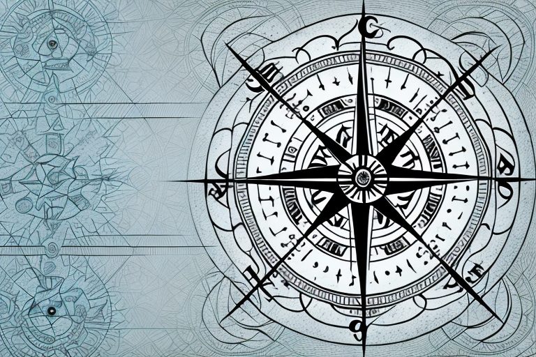 A traditional portuguese compass rose