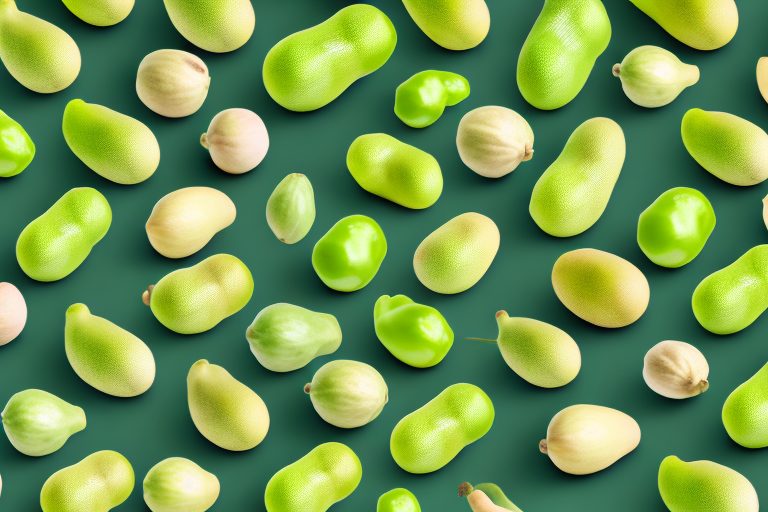 A bunch of fresh xuxu (chayote) fruits