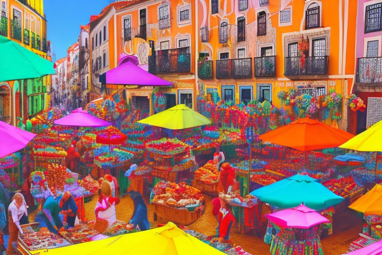 A vibrant scene in portugal