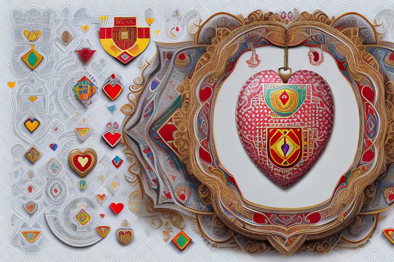 A traditional portuguese heart-shaped viana pendant