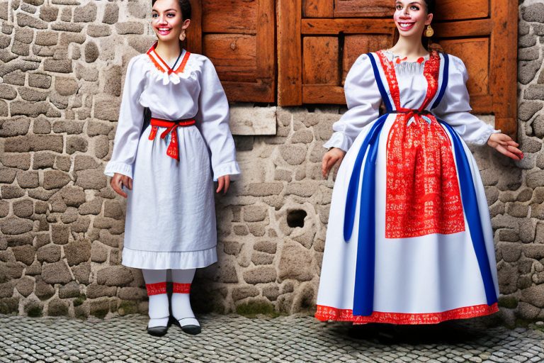 A traditional portuguese dress associated with the term "menina"