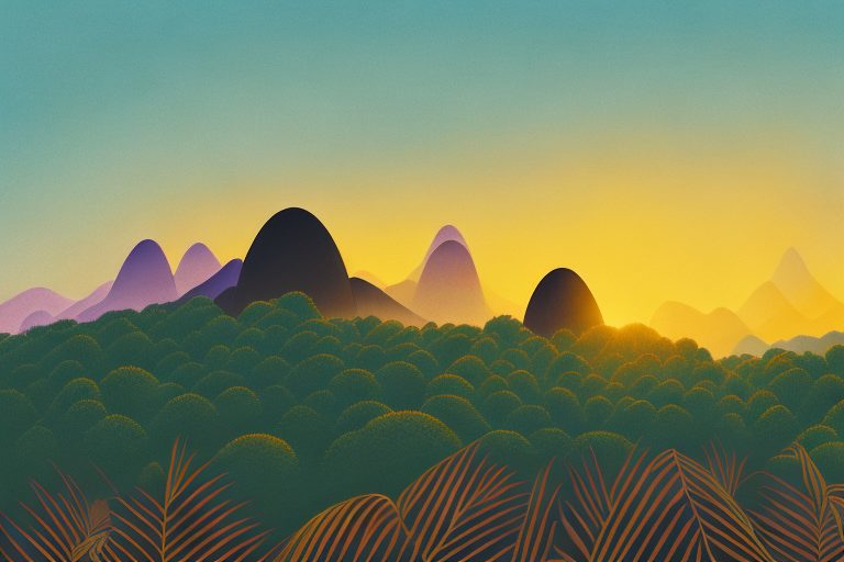 A brazilian landscape at sunset