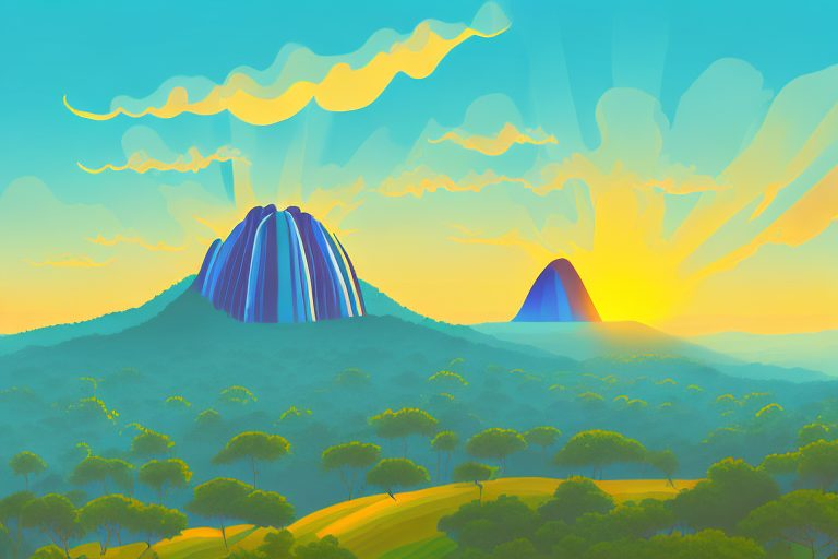 A sunny brazilian landscape at dawn