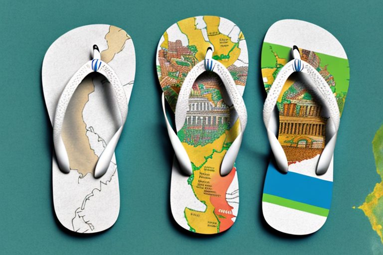 A pair of traditional brazilian flip flops