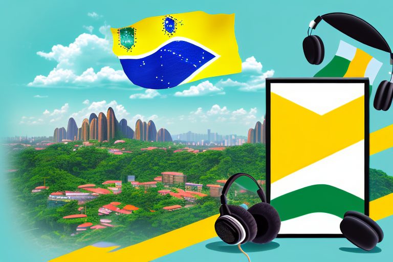 A vibrant brazilian landscape with iconic landmarks